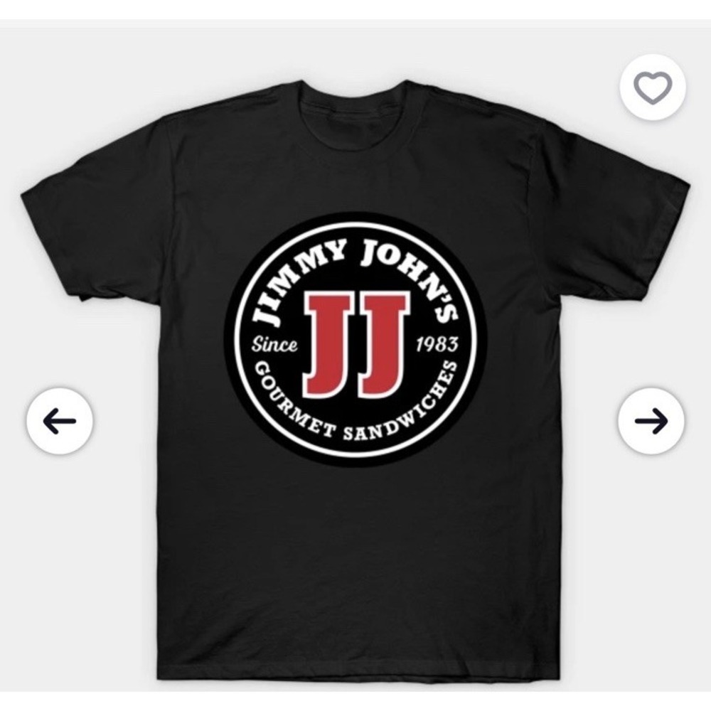 Jimmy John's Sandwiches T Shirt Black Adult Unisex 3XL
